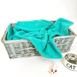Jadegrüne Fleece-Haustierdecke | Flauschige Hundedecken | Grüne Hundedecke