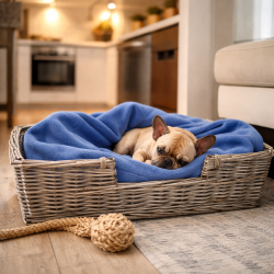 Sky Blue Fleece Pet Blanket | Fleecy Pet Blankets | Blue Dog Blankets
