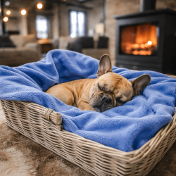 Couverture polaire bleu ciel pour animaux | Couvertures polaires pour animaux | Couvertures bleues pour chiens