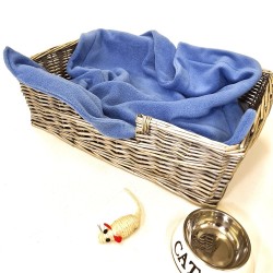 Himmelblaue Fleece-Haustierdecke | Flauschige Haustierdecken | Blaue Hundedecken