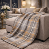 Grey Tartan Throw | Tartan Check Blankets | Grey Tartan Check Throws