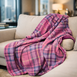 Red Tartan Throw | Red Tartan Check Blanket | Red Tartan Check Throws