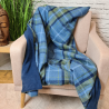 Blauer Tartan-Wurf | Blau karierte Decke | Blau karierte Würfe