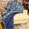 Blue Tartan Throw | Blue Tartan Check Blanket | Blue Tartan Check Throws