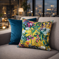 Midsummer Reversible Velvet Cushion | Reversible Floral Velvet Cushions