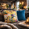 Coussin réversible en velours Midsummer | Coussins réversibles en velours à motifs floraux