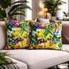 Coussins en velours de luxe pour la Saint-Jean | Coussins en velours à imprimé floral |