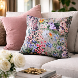 Reversible Samt Rhapsody Kissen | Reversible Blumen Samt Kissen