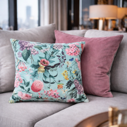 Tranquillity Reversible Velvet Cushions | Reversible Floral Cushions