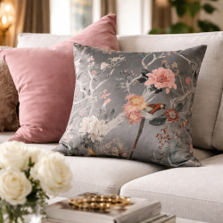 Chinoiserie Wende-Samtkissen | Orientalische Samtkissen