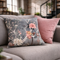Chinoiserie Wende-Samtkissen | Orientalische Samtkissen