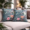 Coussins en velours de luxe style chinoiserie | Coussins en velours imprimé oriental