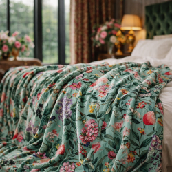 Plaid en velours double face - Tranquillité | Plaid en velours imprimé de luxe