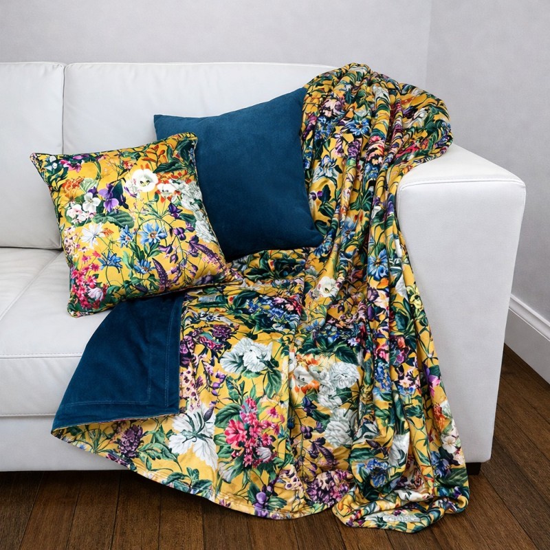 Midsummer Wende-Samtüberwurf | Wende-Samtüberwurf mit Blumenmuster