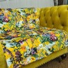 Plaid de luxe en velours pour la Saint-Jean | Grand plaid en velours à motif floral double face