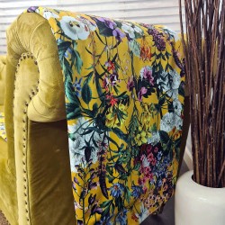 Midsummer Luxury Velvet Throw | Double Sided Large Floral Velvet Throw