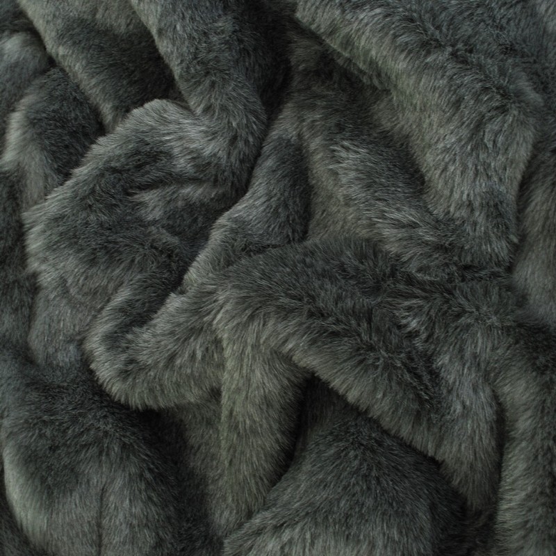 Chessington Grey Faux Fur Fabric