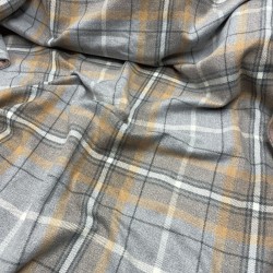 Tissu à carreaux tartan gris | Tissu tartan gris | Tissu à carreaux pour loisirs créatifs |