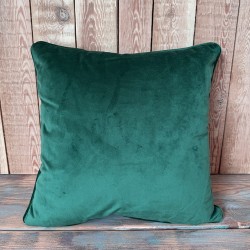 Green Velvet Scatter Cushions | Emerald Green Piped Sofa Cushions