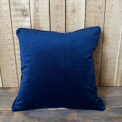 Navy Blue Velvet Cushions | Plain Blue Velvet Scatter Cushions