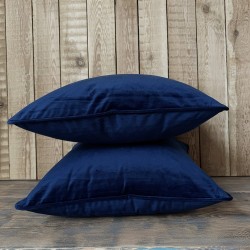 Marineblaue Samtkissen | Einfache blaue Samtstreukissen