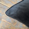 Coussins décoratifs en velours noir | Oreillers unis en velours noir