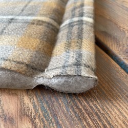 Tragbare gepolsterte Reisedecke mit Tragegriff in grauem Tartan