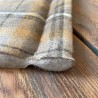Portable Padded Travel Blanket with Carry Handle Grey Tartan