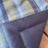 Couverture de voyage rembourrée avec poignée de transport, tartan bleu