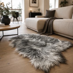 Grey Sheepskin Rug, Natural Grey Icelandic Sheepskin