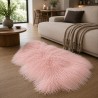 Pale Pink Tibetan Sheepskin Rug | Curly Haired Sheepskin Rug