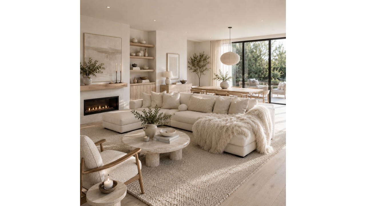 How to Soften Modern Monochromatic Interiors with Soft Furnishings